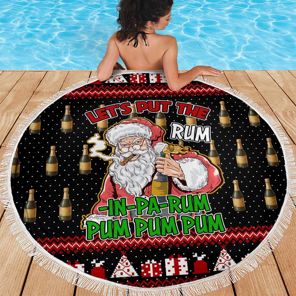 Santa Claus Christmas Beach Blanket Xmas Holiday Patterns - Wonder Print Shop