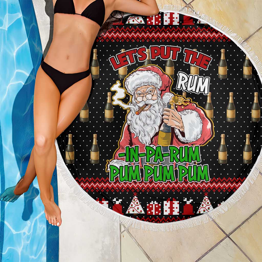 Santa Claus Christmas Beach Blanket Xmas Holiday Patterns - Wonder Print Shop