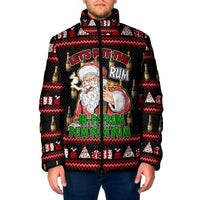 Santa Claus Christmas Padded Jacket Xmas Holiday Patterns - Wonder Print Shop