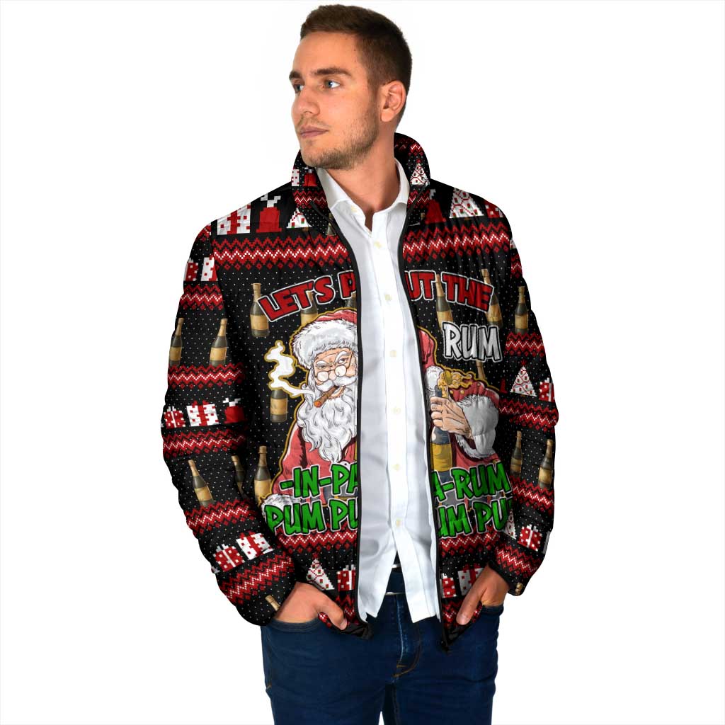 Santa Claus Christmas Padded Jacket Xmas Holiday Patterns - Wonder Print Shop
