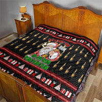 Santa Claus Christmas Quilt Xmas Holiday Patterns - Wonder Print Shop