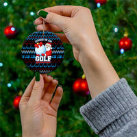 Santa Clause Golf Wonderland Christmas Ceramic Ornament Xmas Holiday Patterns - Wonder Print Shop