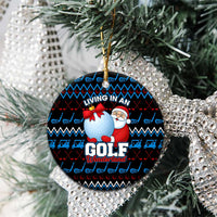 Santa Clause Golf Wonderland Christmas Ceramic Ornament Xmas Holiday Patterns - Wonder Print Shop