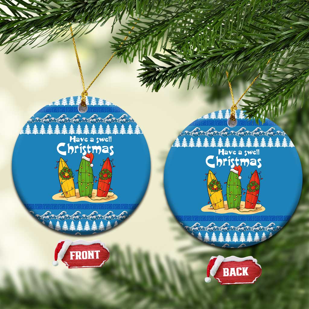 Santa Fist Christmas Ceramic Ornament Xmas Holiday Patterns - Wonder Print Shop