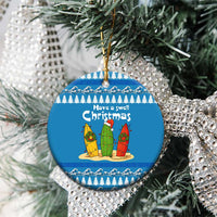 Santa Fist Christmas Ceramic Ornament Xmas Holiday Patterns - Wonder Print Shop