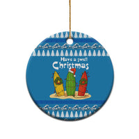 Santa Fist Christmas Ceramic Ornament Xmas Holiday Patterns - Wonder Print Shop