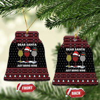 Santa Just Bring Wine Christmas Ceramic Ornament Xmas Holiday Patterns - Wonder Print Shop