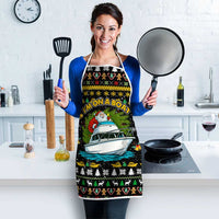 Santa On A Boat Christmas Apron Xmas Holiday Patterns - Wonder Print Shop