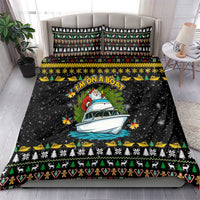 Santa On A Boat Christmas Bedding Set Xmas Holiday Patterns - Wonder Print Shop