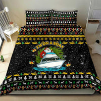 Santa On A Boat Christmas Bedding Set Xmas Holiday Patterns - Wonder Print Shop