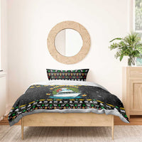 Santa On A Boat Christmas Bedding Set Xmas Holiday Patterns - Wonder Print Shop