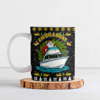 Santa On A Boat Christmas Ceramic Mug Xmas Holiday Patterns - Wonder Print Shop