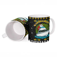 Santa On A Boat Christmas Ceramic Mug Xmas Holiday Patterns - Wonder Print Shop