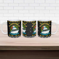 Santa On A Boat Christmas Ceramic Mug Xmas Holiday Patterns - Wonder Print Shop