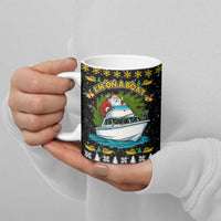 Santa On A Boat Christmas Ceramic Mug Xmas Holiday Patterns - Wonder Print Shop