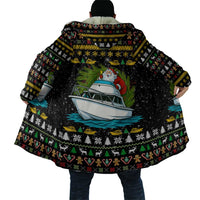 Santa On A Boat Christmas Cloak Xmas Holiday Patterns - Wonder Print Shop