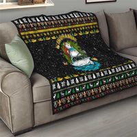 Santa On A Boat Christmas Quilt Xmas Holiday Patterns - Wonder Print Shop