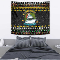 Santa On A Boat Christmas Tapestry Xmas Holiday Patterns - Wonder Print Shop