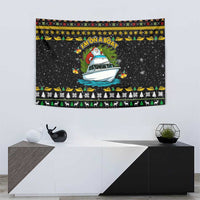 Santa On A Boat Christmas Tapestry Xmas Holiday Patterns - Wonder Print Shop