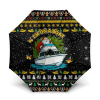 Santa On A Boat Christmas Umbrella Xmas Holiday Patterns - Wonder Print Shop