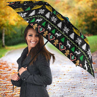 Santa On A Boat Christmas Umbrella Xmas Holiday Patterns - Wonder Print Shop