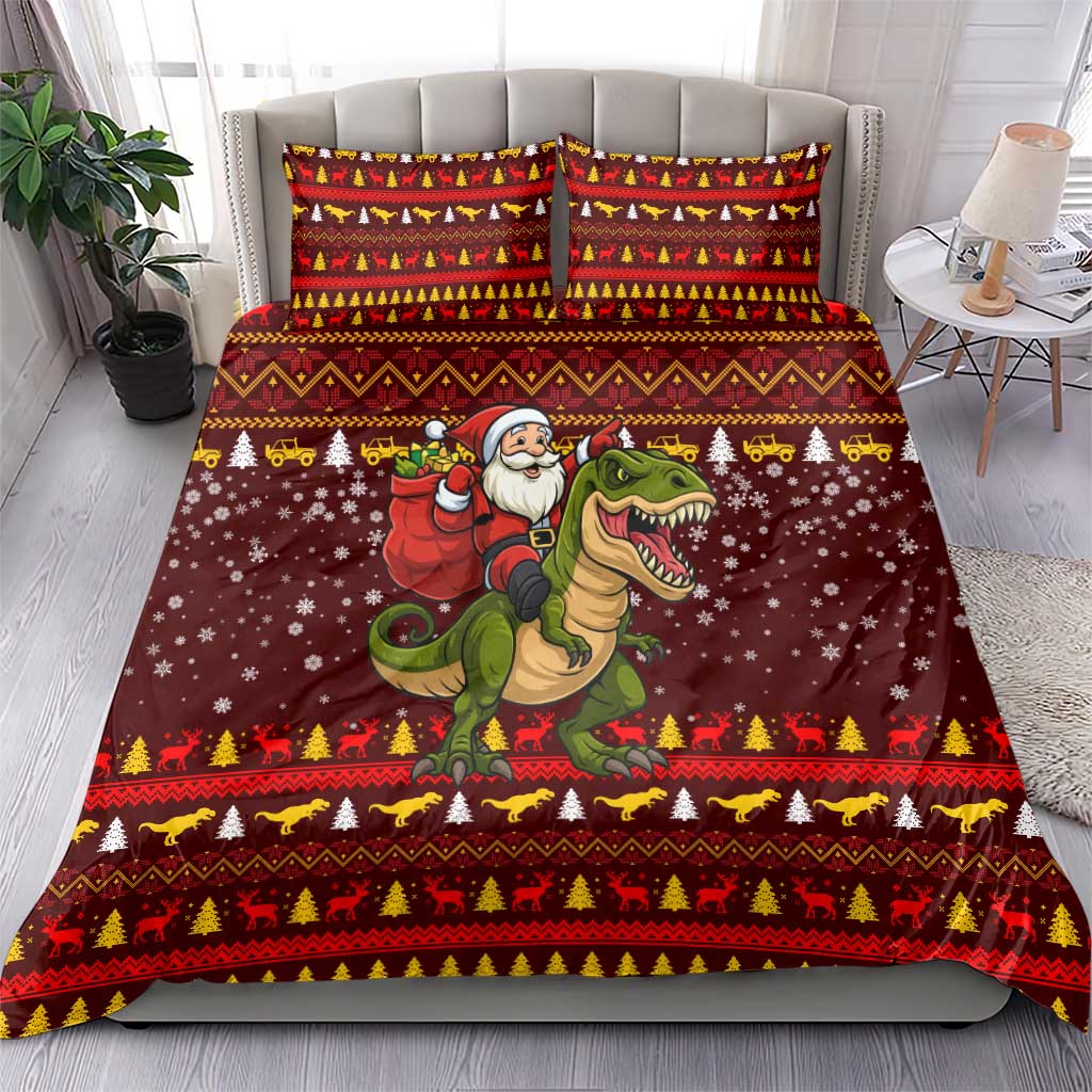 Santassic Park Santa Claus Christmas Bedding Set Xmas Holiday Patterns - Wonder Print Shop