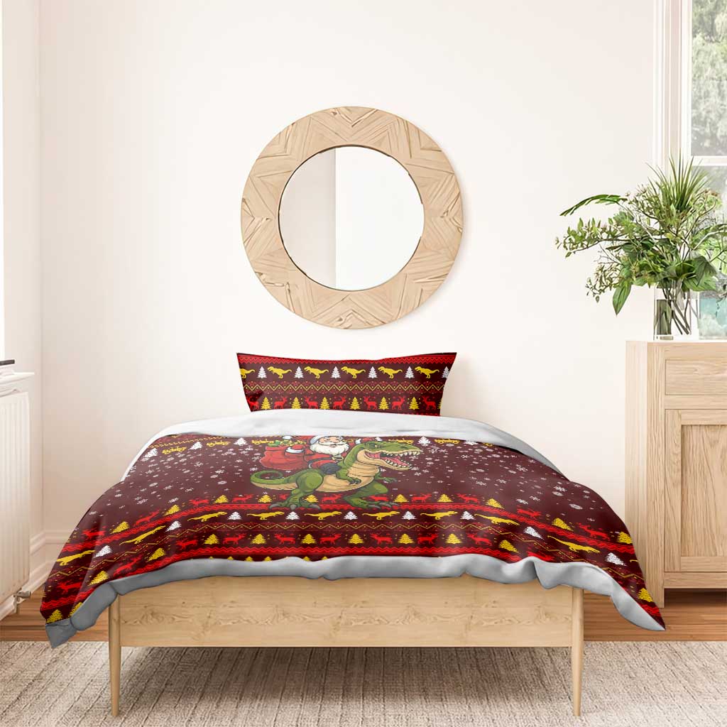 Santassic Park Santa Claus Christmas Bedding Set Xmas Holiday Patterns - Wonder Print Shop