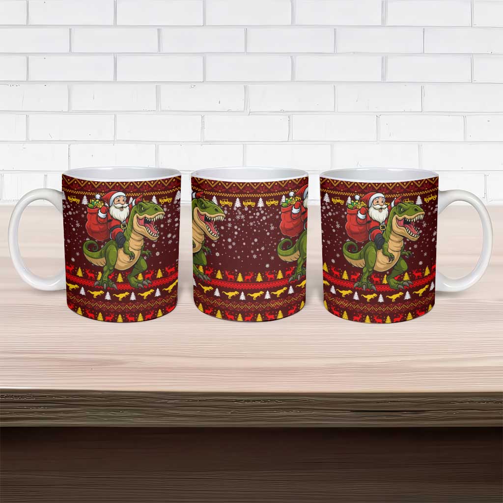Santassic Park Santa Claus Christmas Ceramic Mug Xmas Holiday Patterns - Wonder Print Shop