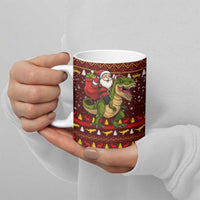 Santassic Park Santa Claus Christmas Ceramic Mug Xmas Holiday Patterns - Wonder Print Shop