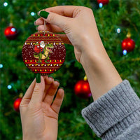 Santassic Park Santa Claus Christmas Ceramic Ornament Xmas Holiday Patterns - Wonder Print Shop