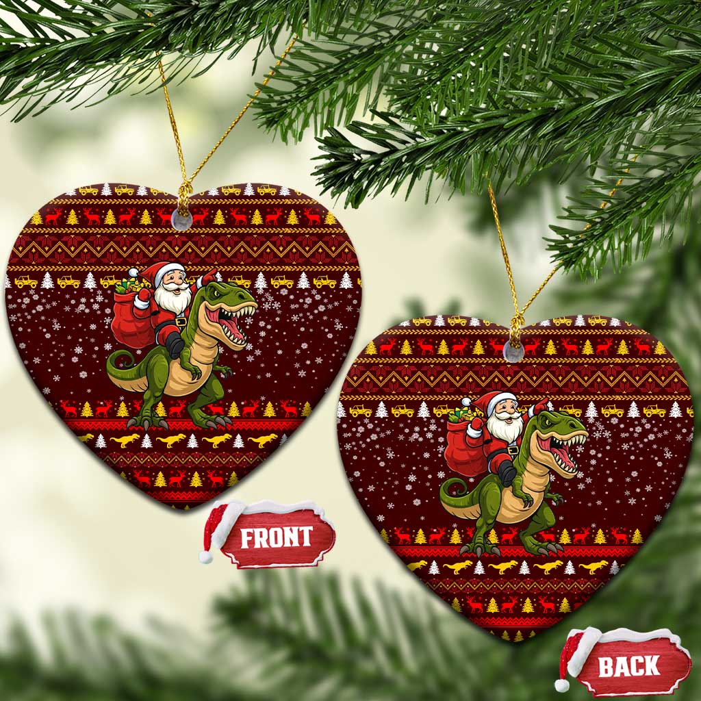 Santassic Park Santa Claus Christmas Ceramic Ornament Xmas Holiday Patterns - Wonder Print Shop