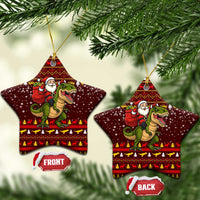 Santassic Park Santa Claus Christmas Ceramic Ornament Xmas Holiday Patterns - Wonder Print Shop