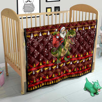 Santassic Park Santa Claus Christmas Quilt Xmas Holiday Patterns - Wonder Print Shop