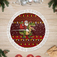 Santassic Park Santa Claus Christmas Tree Skirt Xmas Holiday Patterns - Wonder Print Shop