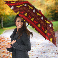 Santassic Park Santa Claus Christmas Umbrella Xmas Holiday Patterns - Wonder Print Shop