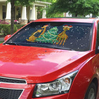 Love Giraffe Christmas Auto Sun Shade Xmas Holiday Patterns - Wonder Print Shop
