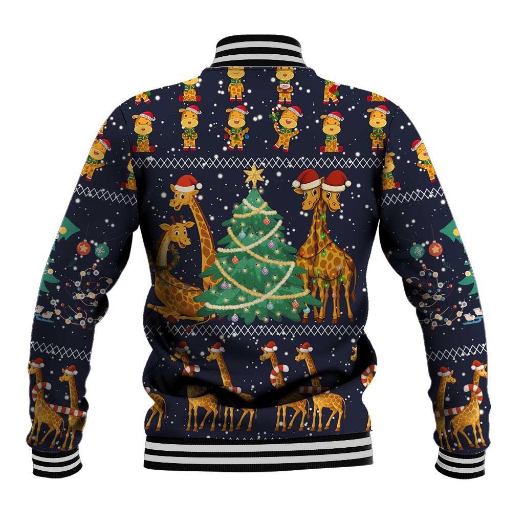 Love Giraffe Christmas Baseball Jacket Xmas Holiday Patterns - Wonder Print Shop