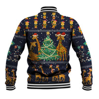 Love Giraffe Christmas Baseball Jacket Xmas Holiday Patterns - Wonder Print Shop