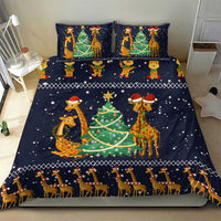 Love Giraffe Christmas Bedding Set Xmas Holiday Patterns - Wonder Print Shop