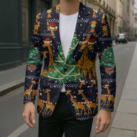Love Giraffe Christmas Blazer Xmas Holiday Patterns - Wonder Print Shop