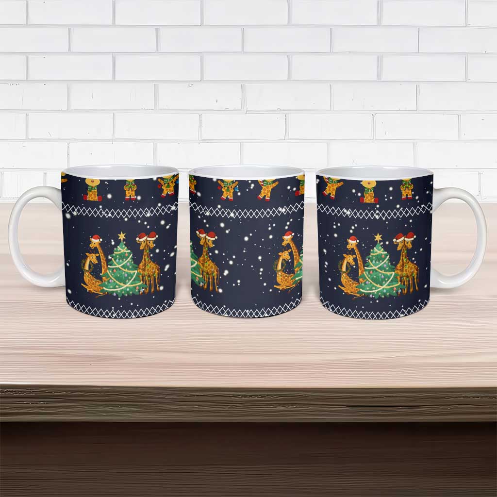 Love Giraffe Christmas Ceramic Mug Xmas Holiday Patterns - Wonder Print Shop