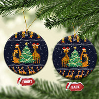 Love Giraffe Christmas Ceramic Ornament Xmas Holiday Patterns - Wonder Print Shop