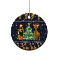Love Giraffe Christmas Ceramic Ornament Xmas Holiday Patterns - Wonder Print Shop