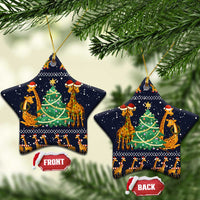 Love Giraffe Christmas Ceramic Ornament Xmas Holiday Patterns - Wonder Print Shop