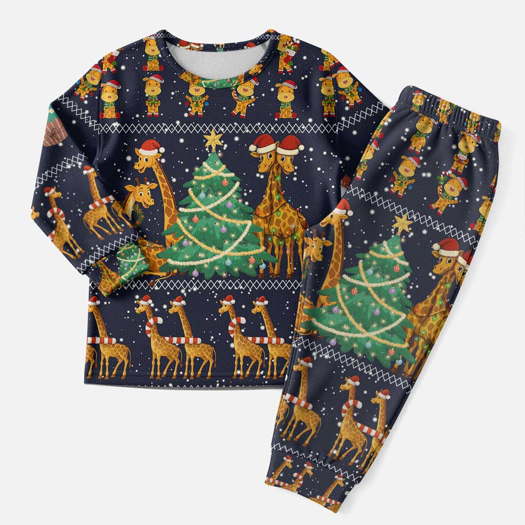 Love Giraffe Christmas Pajama Set Xmas Holiday Patterns - Wonder Print Shop
