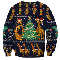 Love Giraffe Christmas Sweatshirt Xmas Holiday Patterns - Wonder Print Shop