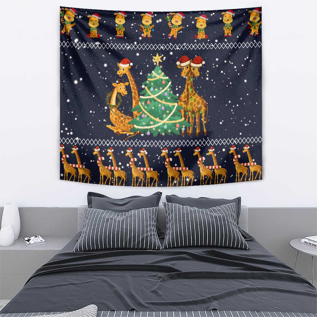 Love Giraffe Christmas Tapestry Xmas Holiday Patterns - Wonder Print Shop