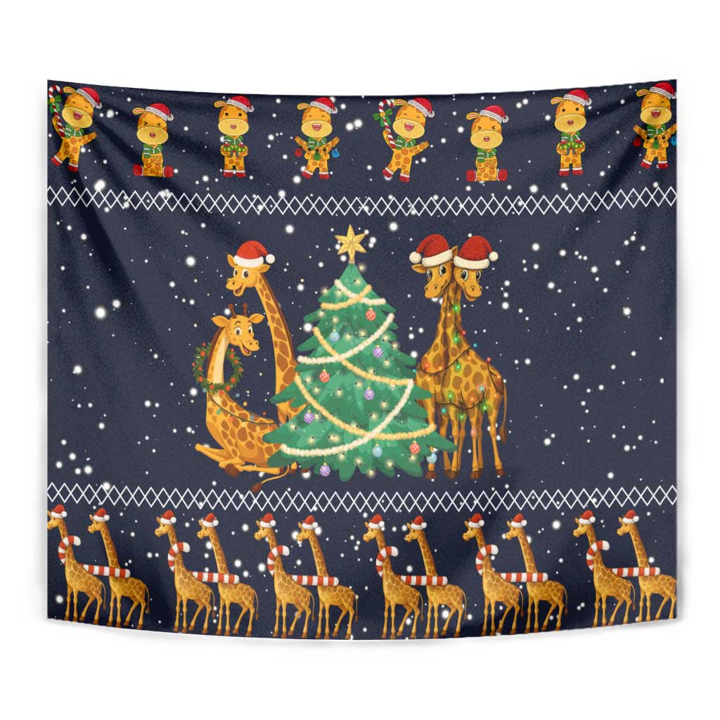 Love Giraffe Christmas Tapestry Xmas Holiday Patterns - Wonder Print Shop