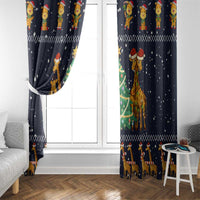 Love Giraffe Christmas Window Curtain Xmas Holiday Patterns - Wonder Print Shop
