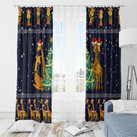 Love Giraffe Christmas Window Curtain Xmas Holiday Patterns - Wonder Print Shop